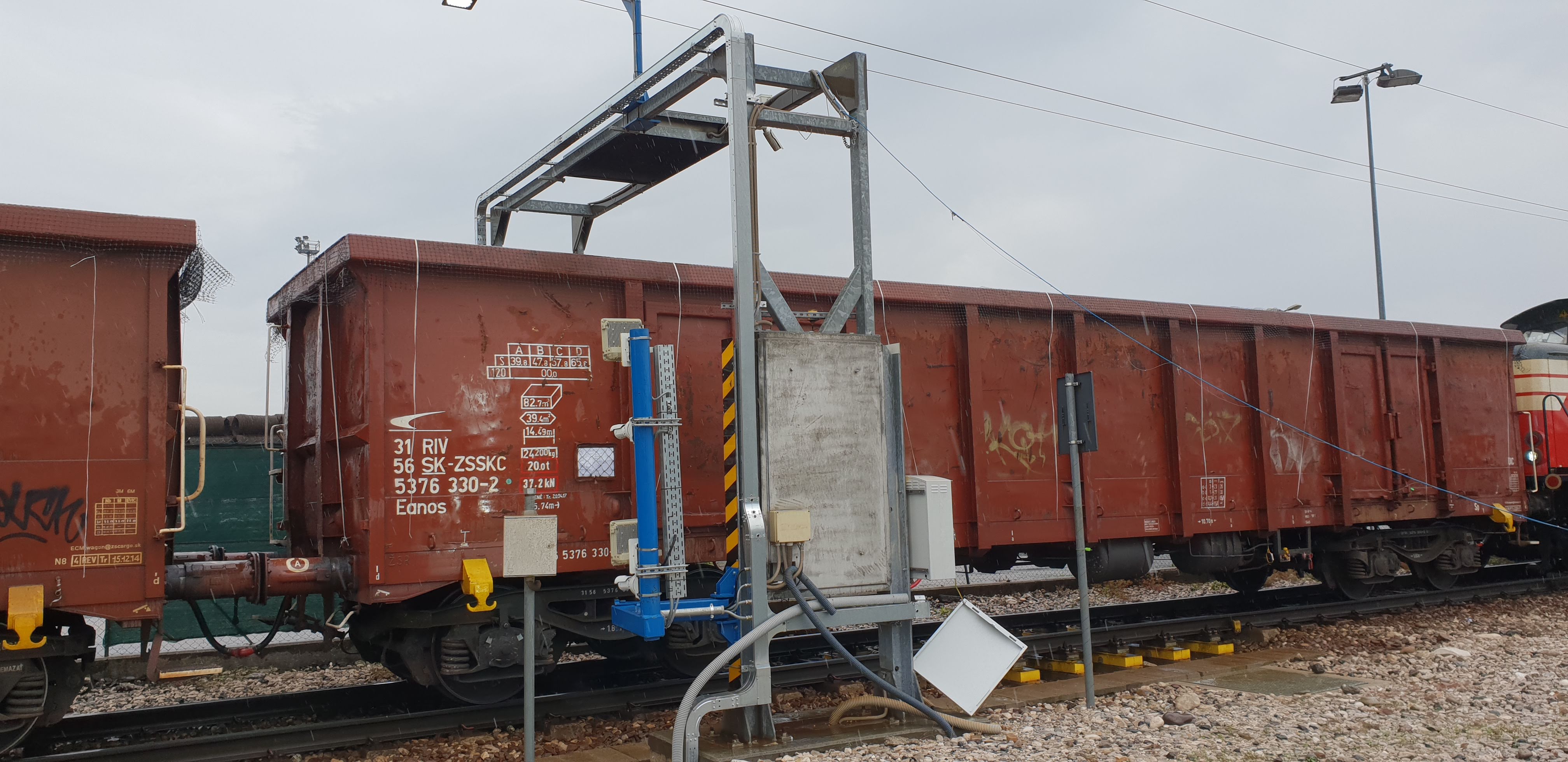 Reconnaissance de numéro UIC, vidéo, mesure de radioactivité sur wagons de fret.